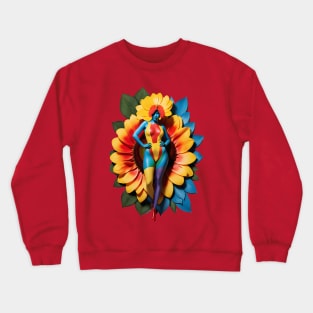 Floral Latex Dream: Vibrant Beauty in Full Bloom Crewneck Sweatshirt